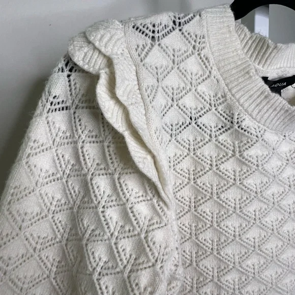 Aqua Cream Crew Neck Sweater - Picture 6 of 9